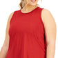 ID Ideology Women's Sweat Set Tank Red Size 3X