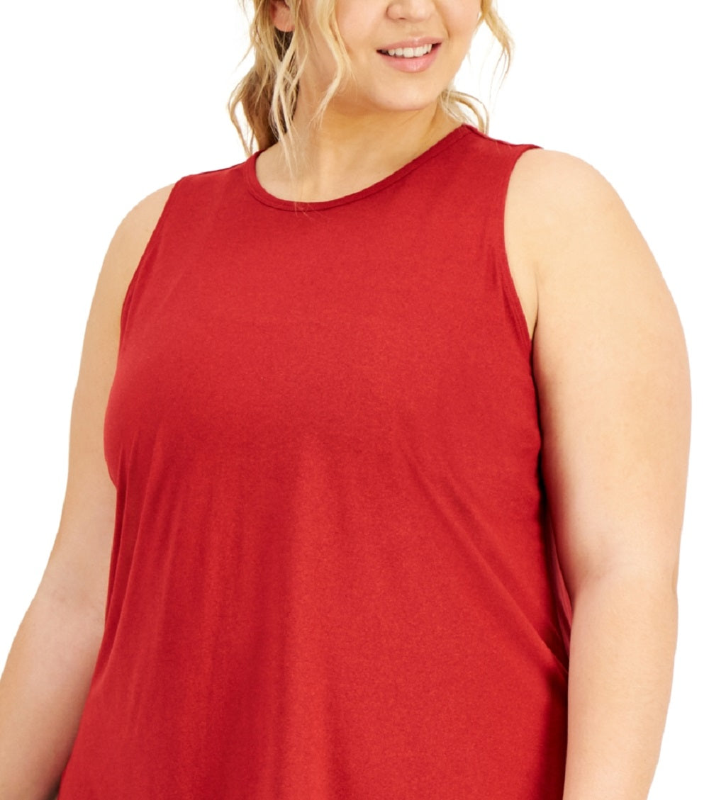 ID Ideology Women's Sweat Set Tank Red Size 3X