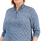 ID Ideology Women's Quarter Zip Top Blue