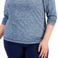 ID Ideology Women's Quarter Zip Top Blue