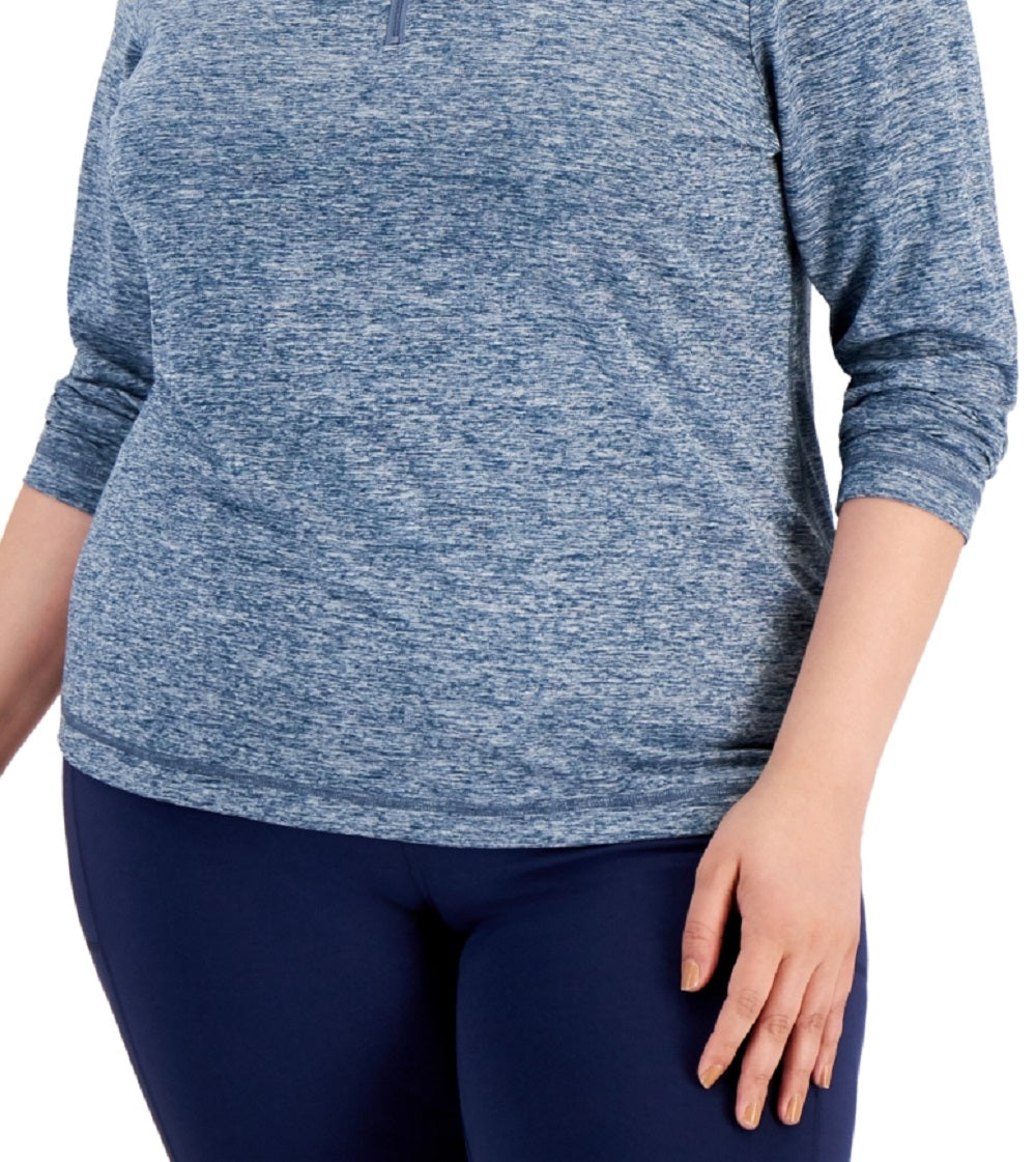 ID Ideology Women's Quarter Zip Top Blue