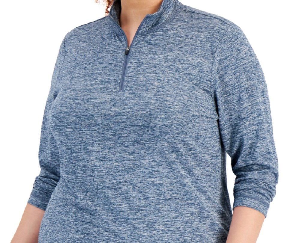 ID Ideology Women's Quarter Zip Top Blue