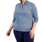 ID Ideology Women's Quarter Zip Top Blue