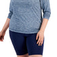 ID Ideology Women's Quarter Zip Top Blue