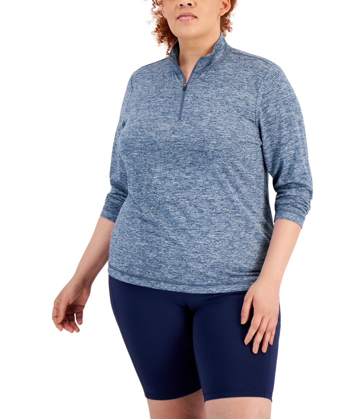ID Ideology Women's Quarter Zip Top Blue