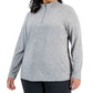 ID Ideology Women's Quarter Zip Top Gray