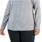 ID Ideology Women's Quarter Zip Top Gray