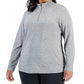 ID Ideology Women's Quarter Zip Top Gray