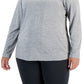 ID Ideology Women's Quarter Zip Top Gray
