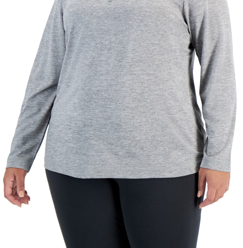 ID Ideology Women's Quarter Zip Top Gray