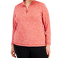 ID Ideology Women's Quarter Zip Top Red