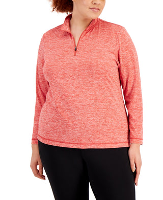 ID Ideology Women's Quarter Zip Top Red