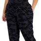 ID Ideology Women's Printed Jogger Pants Black Size 1X