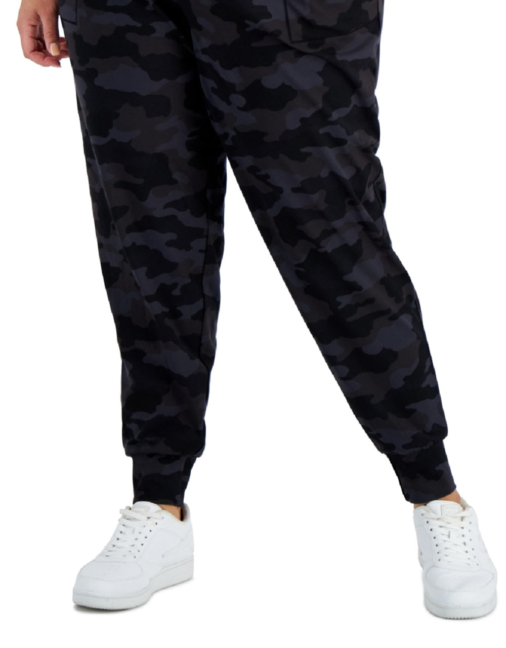 ID Ideology Women's Printed Jogger Pants Black Size 1X