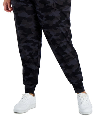 ID Ideology Women's Printed Jogger Pants Black Size 1X