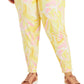 ID Ideology Women's Whirl Print Joggers Yellow Size 1X