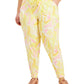 ID Ideology Women's Whirl Print Joggers Yellow Size 2X