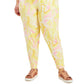 ID Ideology Women's Whirl Print Joggers Yellow Size 2X