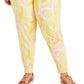 ID Ideology Women's Whirl Print Joggers Yellow Size 3X