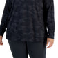 ID Ideology Women's Camouflage Print Sweatshirt Black Size 2X