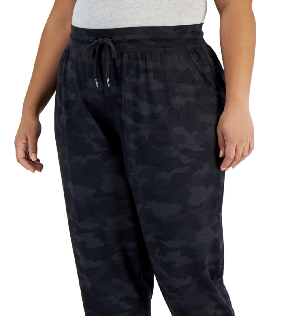 ID Ideology Women's Drawstring Jogger Pants Black Size 2X