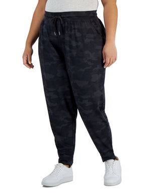 ID Ideology Women's Drawstring Jogger Pants Black Size 2X
