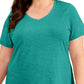 ID Ideology Women's Rapidry V Neck Performance T-Shirt Green Size 2X