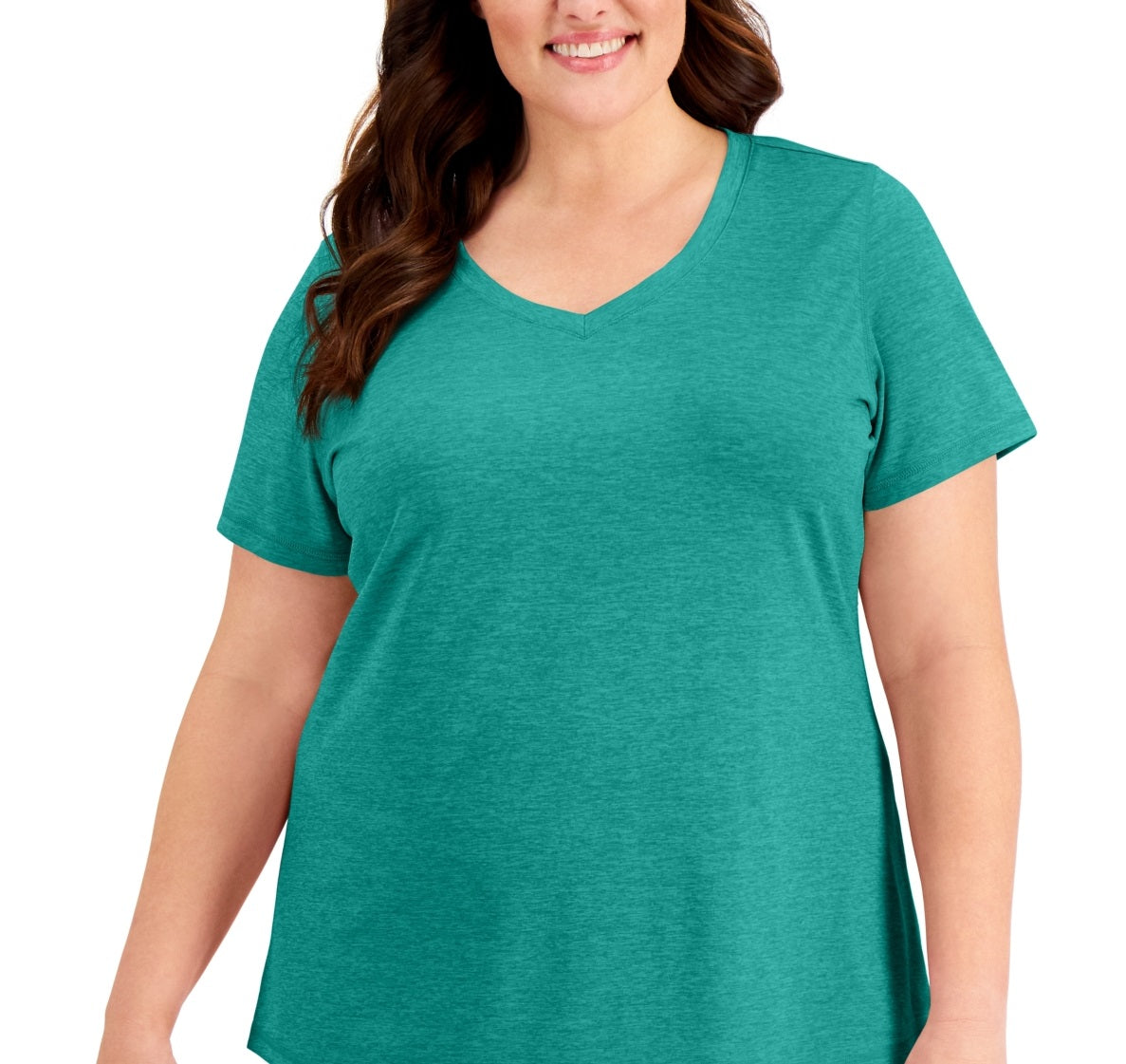 ID Ideology Women's Rapidry V Neck Performance T Shirt Green Size 3X