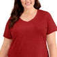 ID Ideology Women's Essentials Rapidry Heathered T-Shirt Red Size 1X