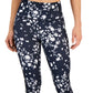 ID Ideology Women's Compression Floral Print Side Pocket 7/8 Leggings Gray