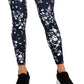 ID Ideology Women's Compression Floral Print Side Pocket 7/8 Leggings Gray