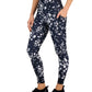 ID Ideology Women's Compression Floral Print Side Pocket 7/8 Leggings Gray Size Small