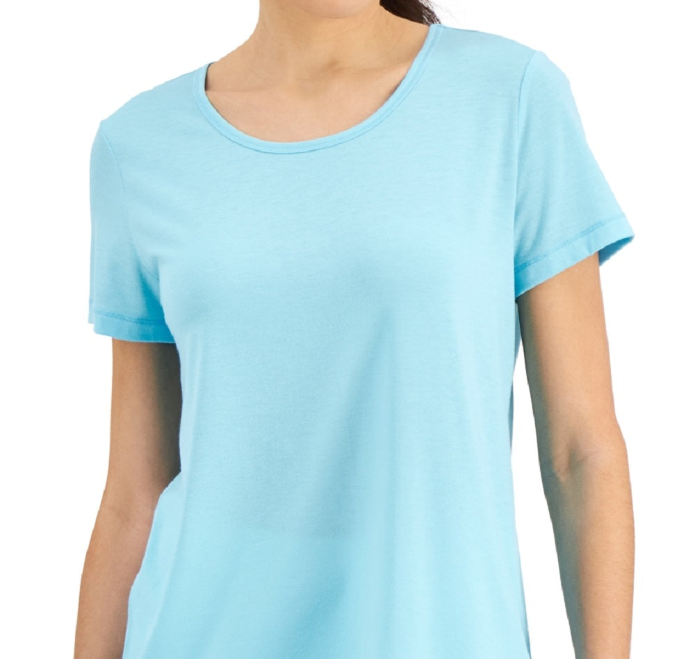 ID Ideology Women's Active Mesh Back T-Shirt Blue Size Small