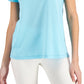 ID Ideology Women's Active Mesh Back T-Shirt Blue Size Small