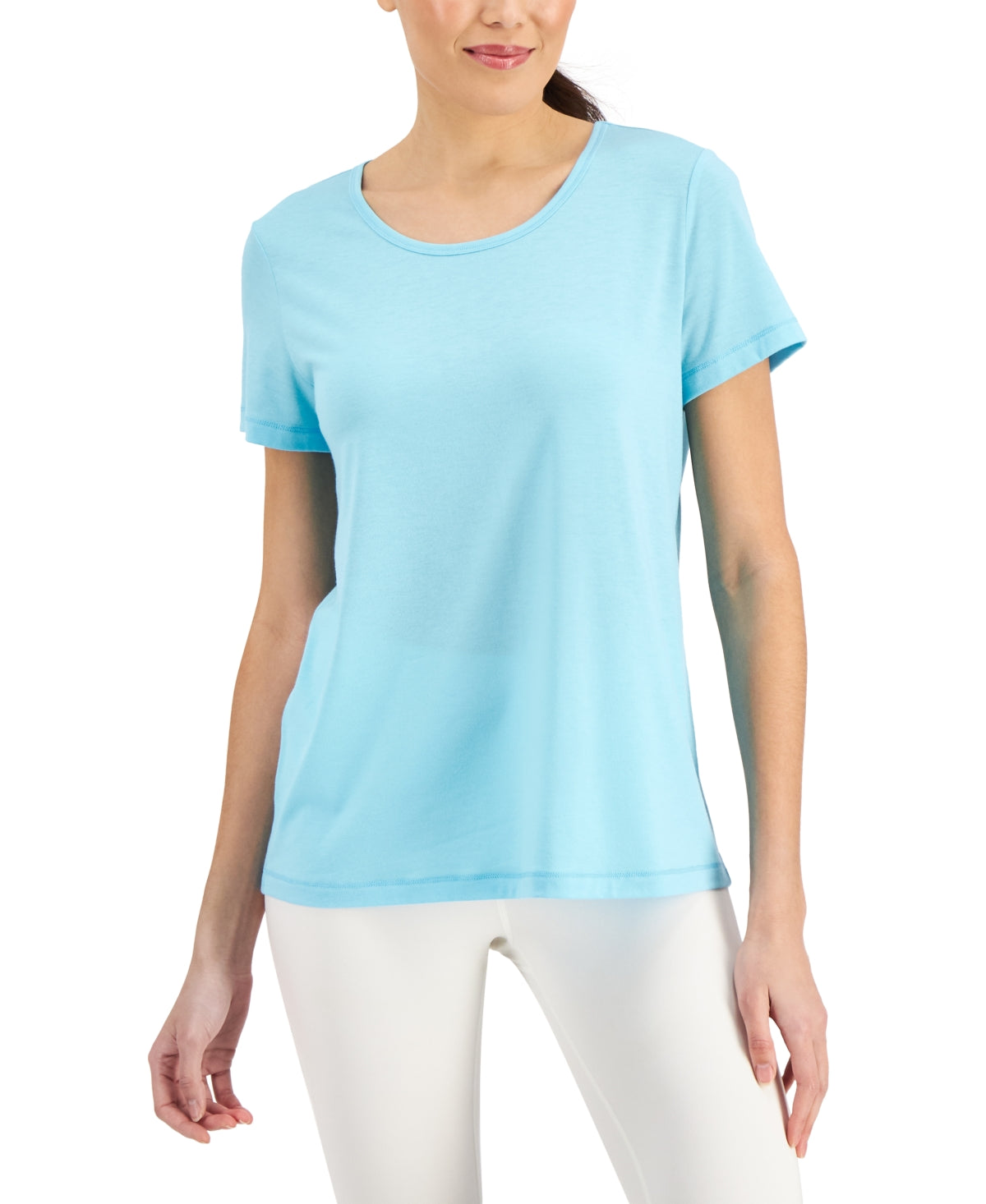 ID Ideology Women's Active Mesh Back T-Shirt Blue Size Small