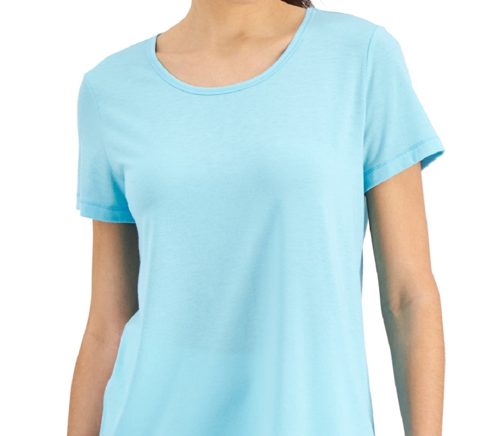ID Ideology Women's Active Mesh Back T-Shirt Blue Size Large