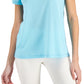 ID Ideology Women's Active Mesh Back T-Shirt Blue Size Large