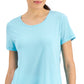 ID Ideology Women's Active Mesh Back T-Shirt Blue Size XX-Large
