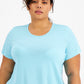 ID Ideology Women's Mesh Back T Shirt Blue Size 4X