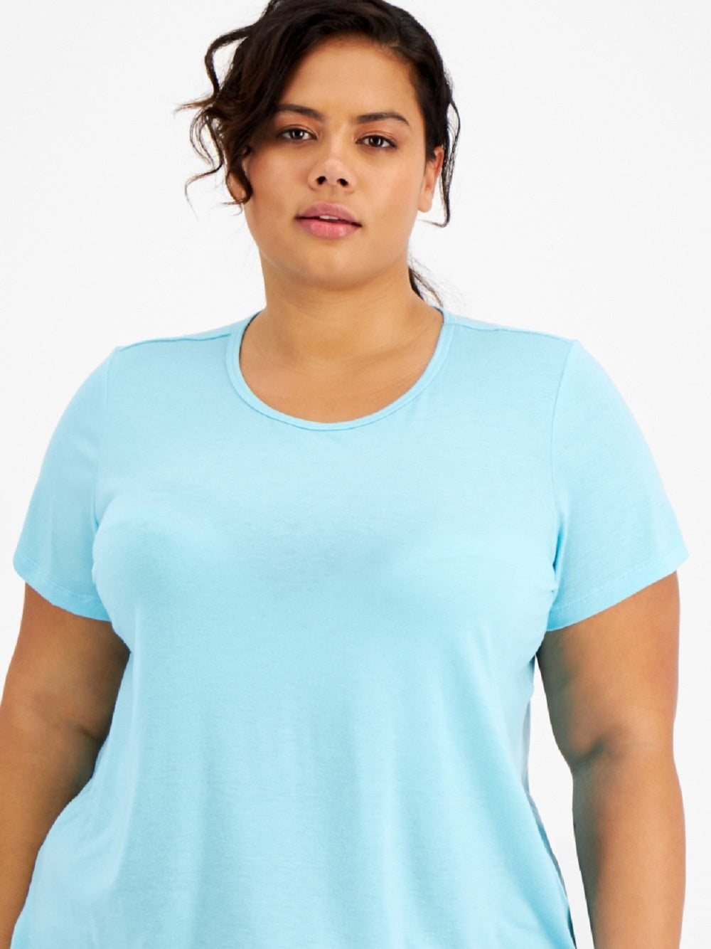ID Ideology Women's Mesh Back T Shirt Blue Size 4X