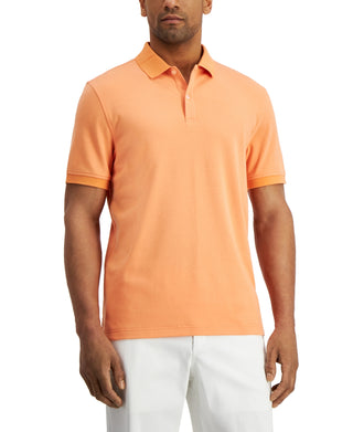Club Room Men's Soft Touch Interlock Polo Orange Size XX Large
