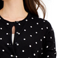 Karen Scott Women's Petite Simple Dot Cardigan Black Size Petite P