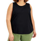 ID Ideology Women's Birdseye Mesh Tank Top Black Size 2X