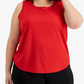ID Ideology Women's Birdseye Mesh Tank Top Red Size 1X