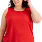 ID Ideology Women's Birdseye Mesh Tank Top Red