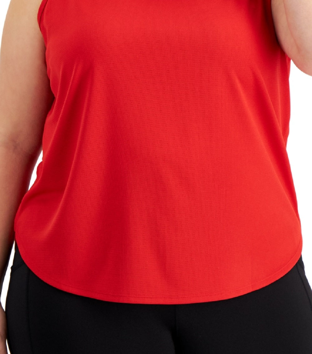 ID Ideology Women's Birdseye Mesh Tank Top Red