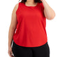 ID Ideology Women's Birdseye Mesh Tank Top Red