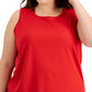 ID Ideology Women's Birdseye Mesh Tank Top Red