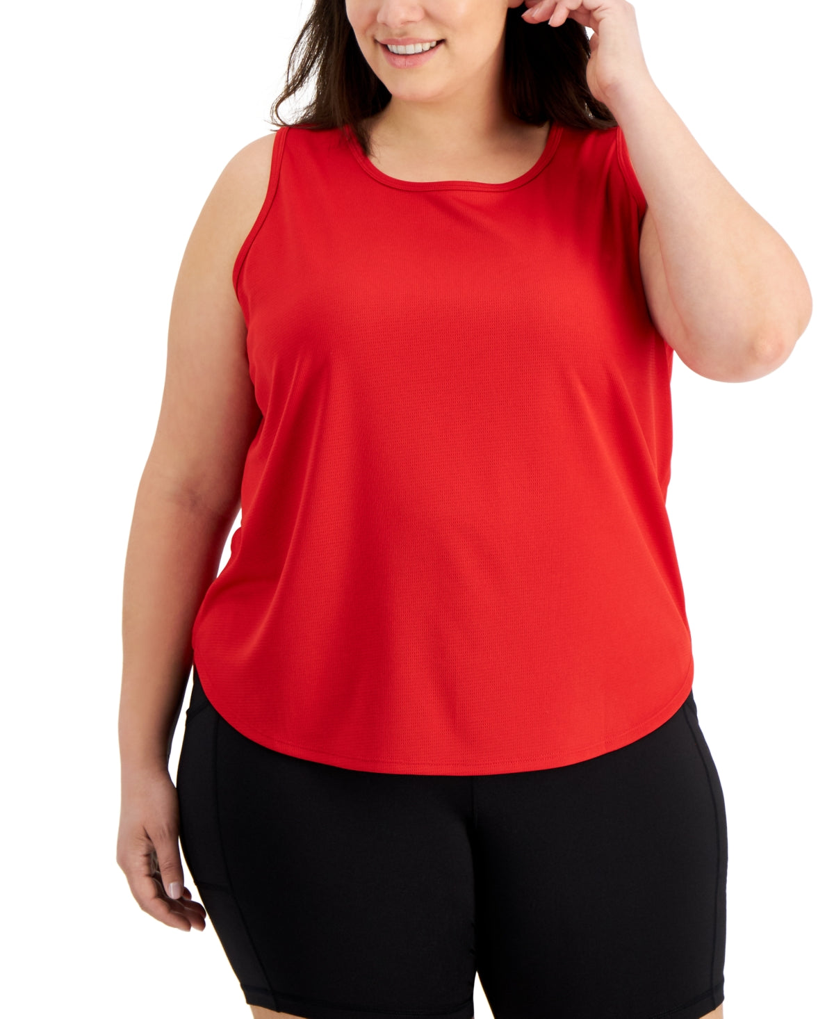 ID Ideology Women's Birdseye Mesh Tank Top Red