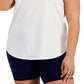 ID Ideology Women's Birdseye Mesh Tank Top White Size 4X